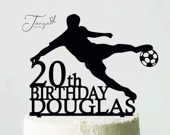 Football Player Cake Etsy
