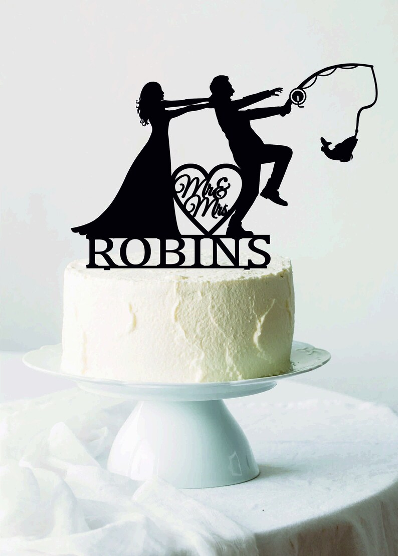 Bride Pulling Groom Wedding Cake Topper Bride Dragging Groom Etsy