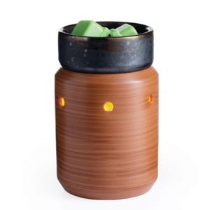 Pewter Walnut Electric Midsize Illumination Fragrance Warmer – Wax Melt Warmer for Small Spaces