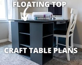 Floating top craft table plans