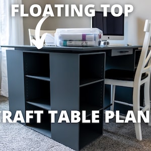 Floating top craft table plans
