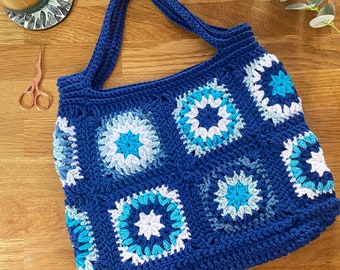 Sandy Shores granny square bag crochet pattern - downloadable PDF