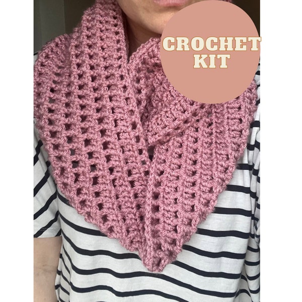 Kit de crochet écharpe Roma Infinity - cadeau parfait pour les débutants astucieux !