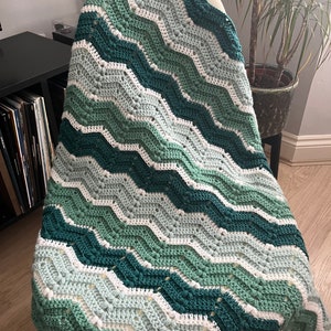 Riptide blanket crochet pattern - downloadable PDF