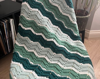 Riptide blanket crochet pattern - downloadable PDF