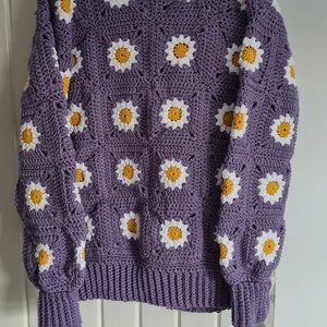 Daisy Granny Square Cardigan crochet pattern downloadable PDF image 8