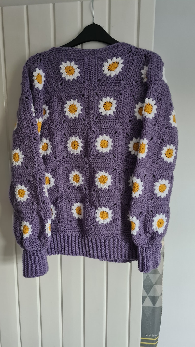 Daisy Granny Square Cardigan crochet pattern downloadable PDF image 8