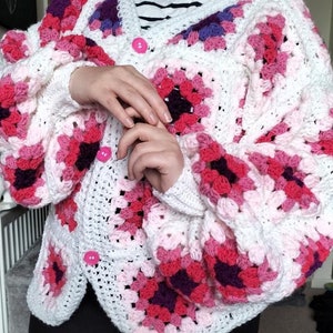 Granny Square Cardigan crochet pattern downloadable PDF image 7