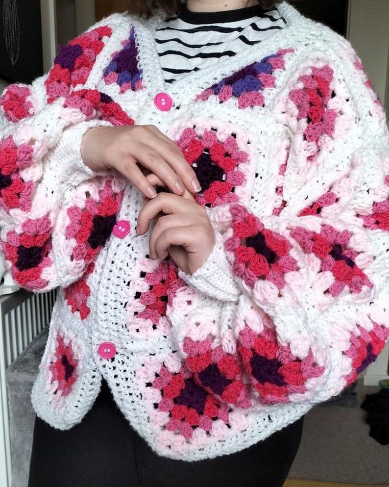 Granny Square Cardigan crochet pattern downloadable PDF image 7