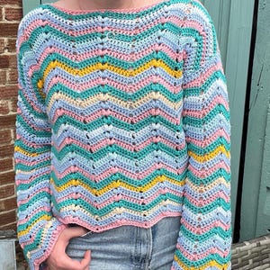 Riptide Jumper - crochet pattern - downloadable PDF