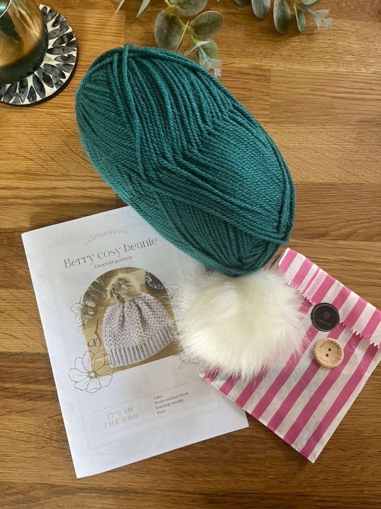 Crochet Kit, Beginners Crochet Kit, Crochet Hat Kit With Yarn, Beginner  Crochet Kit in the UK, Gift for Crafters, Gift for Crocheters 