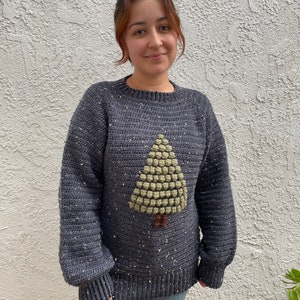 Christmas Tree Jumper Pattern - Adult and Child Bundle - Crochet ...