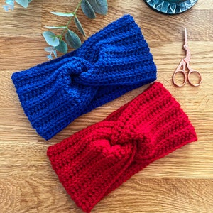 Twisted ear warmer crochet pattern downloadable PDF image 1