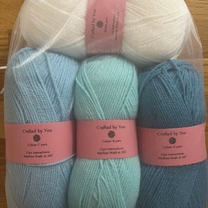 Riptide blanket crochet kit ripple blanket perfect gift for crafty beginners Blues