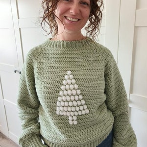 Christmas Tree Jumper Pattern - Adult and Child Bundle - Crochet ...