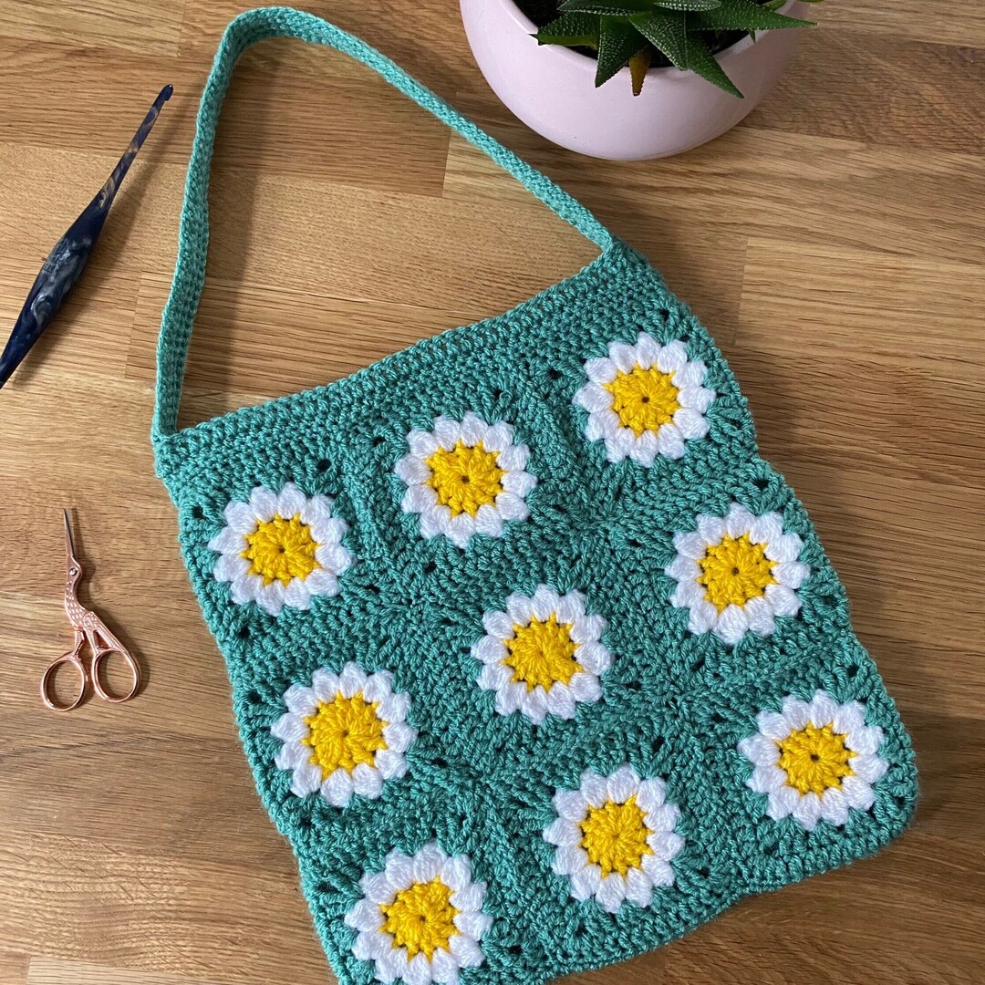 Daisy Tote Bag Crochet Pattern Downloadable PDF Etsy UK