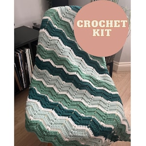 Riptide blanket crochet kit ripple blanket perfect gift for crafty beginners image 1