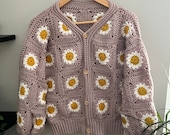 Daisy Granny Square Cardigan - Crochet Pattern