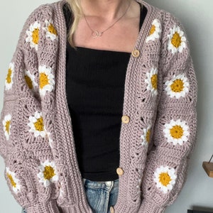 Daisy Granny Square Cardigan crochet pattern downloadable PDF image 3