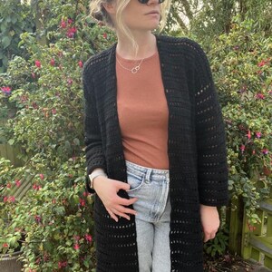 Noughts and Crosses Cardigan - crochet pattern - downloadable PDF