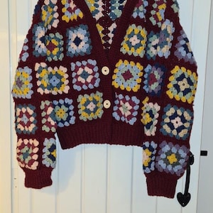 Granny Square Cardigan crochet pattern downloadable PDF image 3