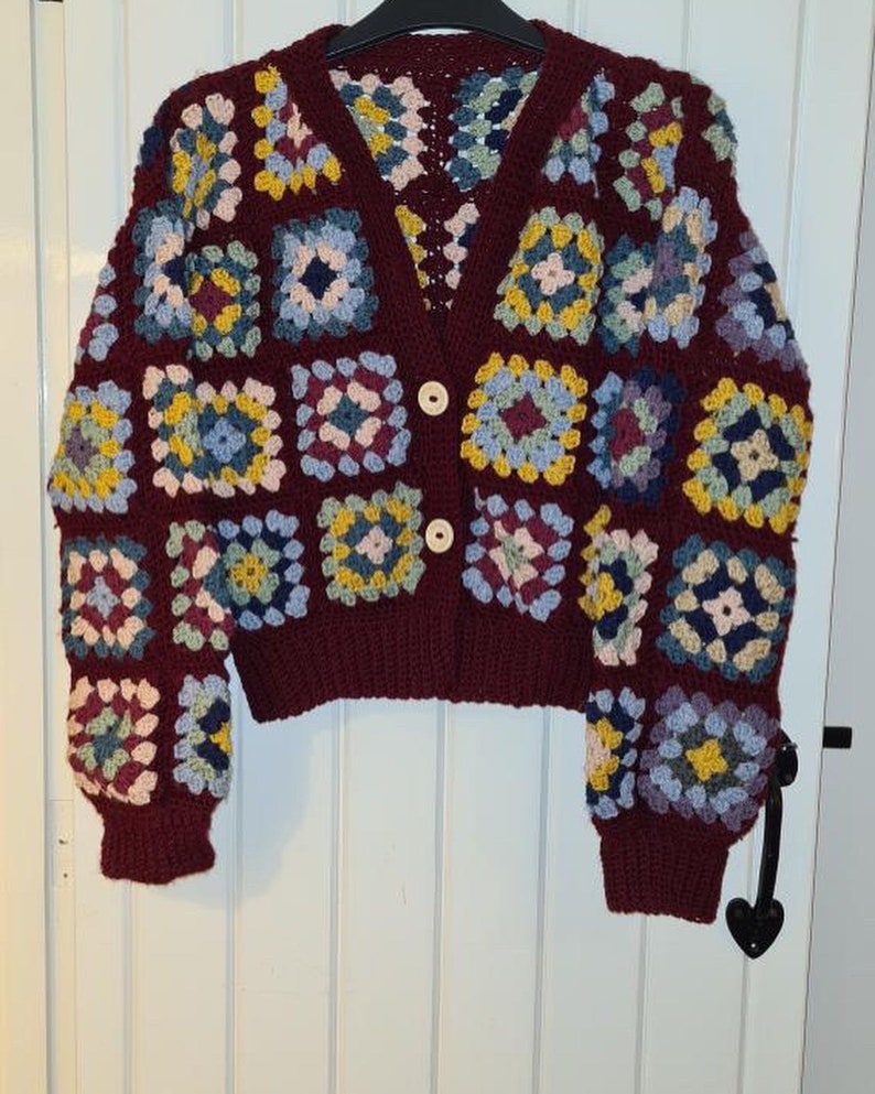 Granny Square Cardigan crochet pattern downloadable PDF image 3