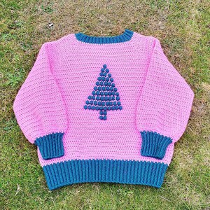 Christmas Tree Jumper Pattern - Adult and Child Bundle - Crochet ...