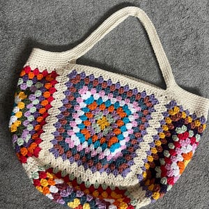 Granny Square Beach Bag Crochet Pattern - Downloadable PDF - Etsy