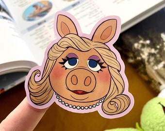Schweine Aufkleber / Miss Piggy Aufkleber / Muppets Aufkleber / Fantasy Tiere Disney Aufkleber