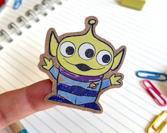 Toy Story Sticker / Toy Story Aliens Sticker / Pixar Stickers / Alien Stickers / Buzz Lightyear Pizza Planet Kraft Paper Sticker
