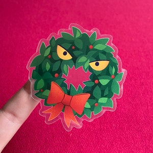 Sticker couronne de Noël L'Étrange Noël de Dieu / Sticker couronne de Noël monstre / Stickers Disney Jack Skellington