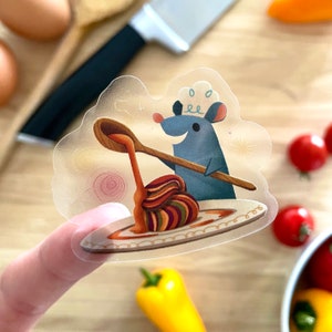 Adesivo Ratatouille / Adesivo Pixar / Adesivo Remy Little Chef Transparente