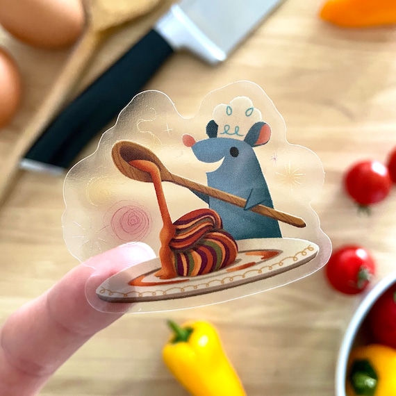 Ratatouille Sticker / Pixar Sticker / Remy Little Chef Clear Transparent Sticker
