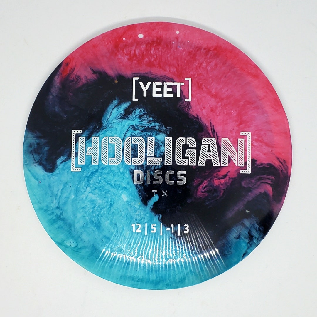 Hooligan Discs Yeet Disc Golf Distance Driver 175g Custom Dyed Etsy