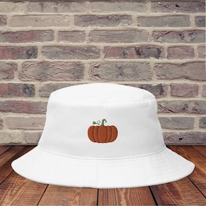 Pumpkin Bucket Hat, Halloween Hat, Halloween Bucket Hat, Embroidered Hat, Cute Hat, Pumpkin Season, Pumpkin Time, Fall Hat, Gift for her