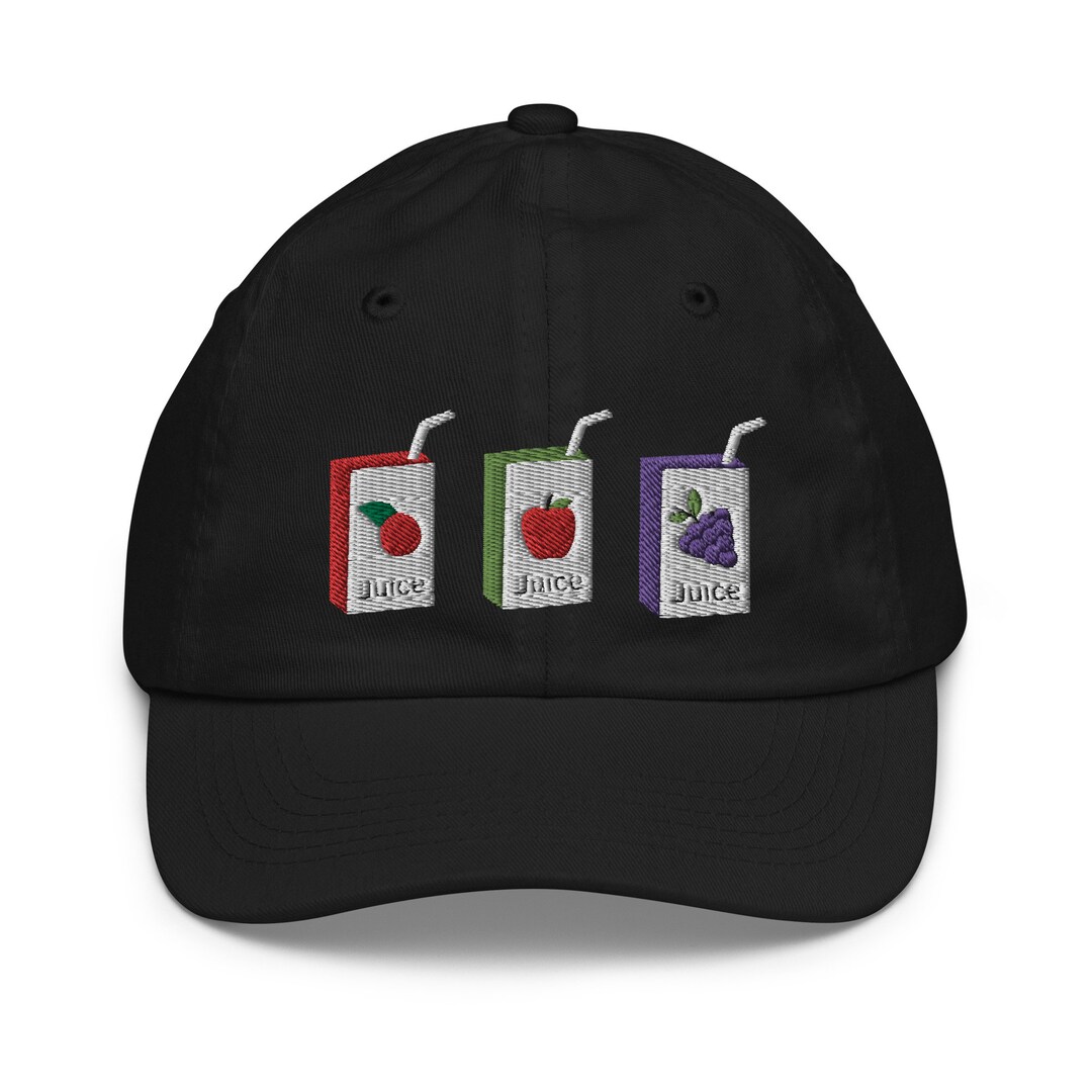 Youth Juice Hat Embroidered Hat Apple Juice Grape Juice Etsy