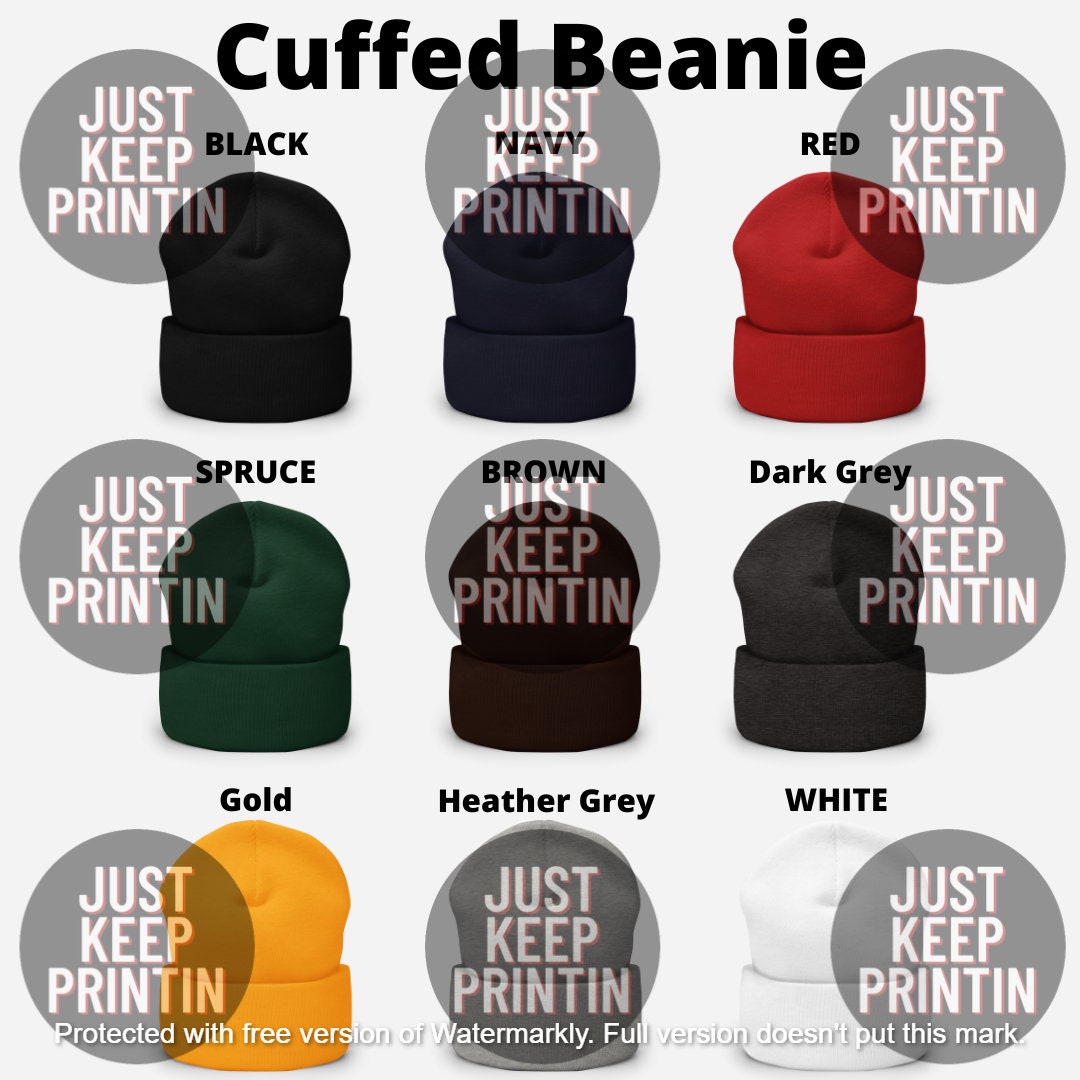 Reduce Reuse Recycle Hat, Recycle Embroidered Beanie, Multiple Colors ...