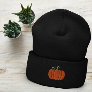 Pumpkin Beanie, Halloween Hat, Halloween Beanie, Embroidered Beanie, Cute Hat, Pumpkin Season, Pumpkin Time, Fall Hat, Fall Beanie