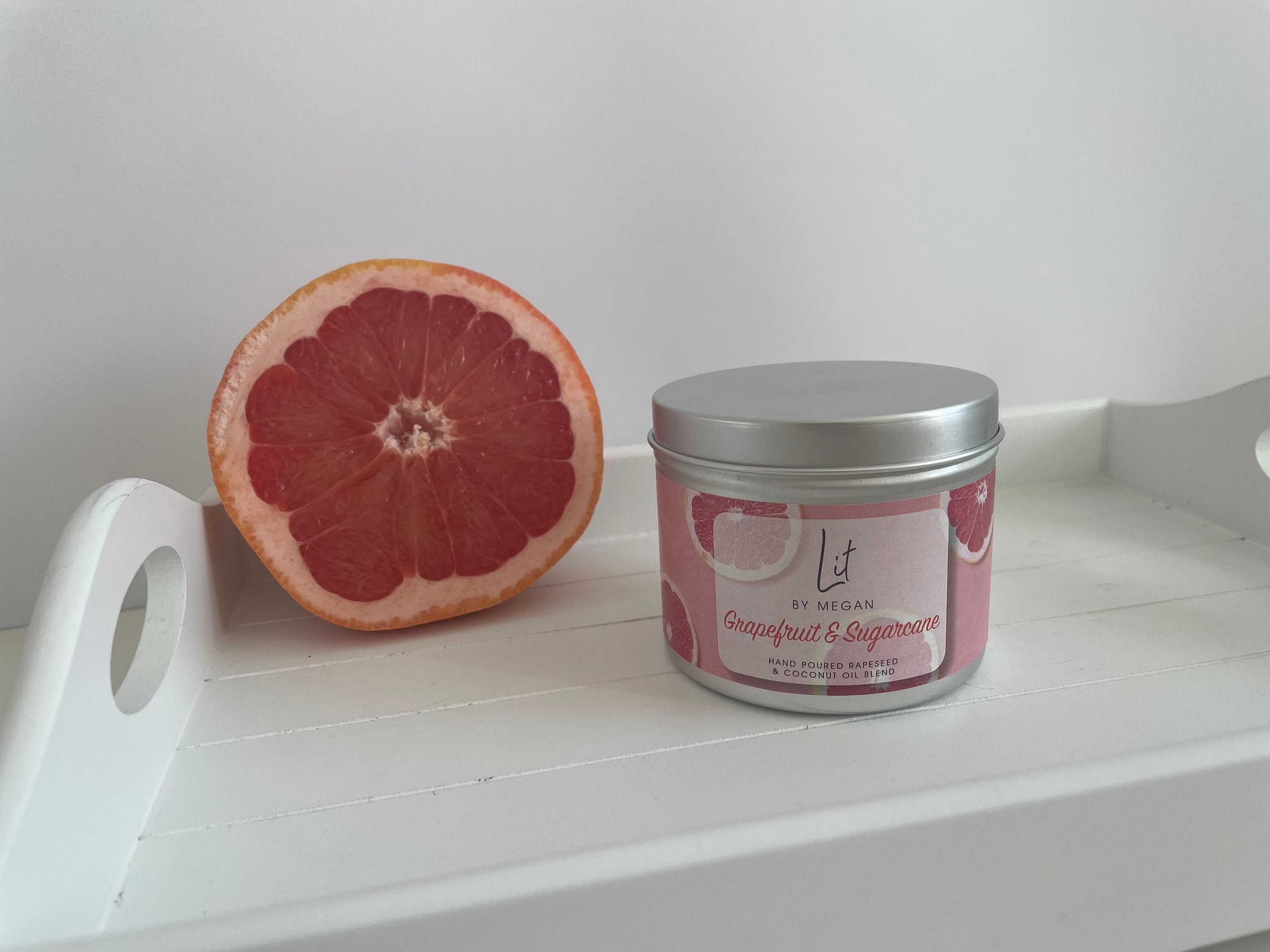 Grapefruit and Sugarcane Rapeseed and Coconut Oil Blend Candle Etsy UK