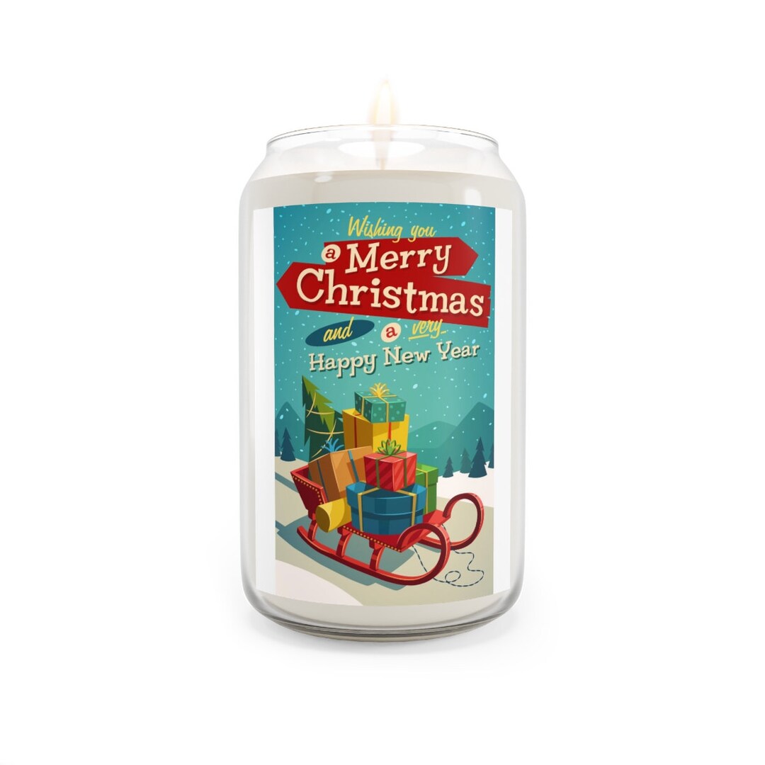 Merry Christmas Packages Scented Candle 13.75oz Etsy