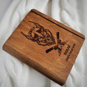Father’s Day chef Personalized engraved notebook Viking journal for men Blank binder Norse mythology Celtic Nordic gift for husband him son