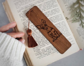 Chihuahua bookmark Dog engraved wooden bookmark with tassel Pet wood bookmark Chihuahua mom dad gift Bookshelf accessories Last minute gifts