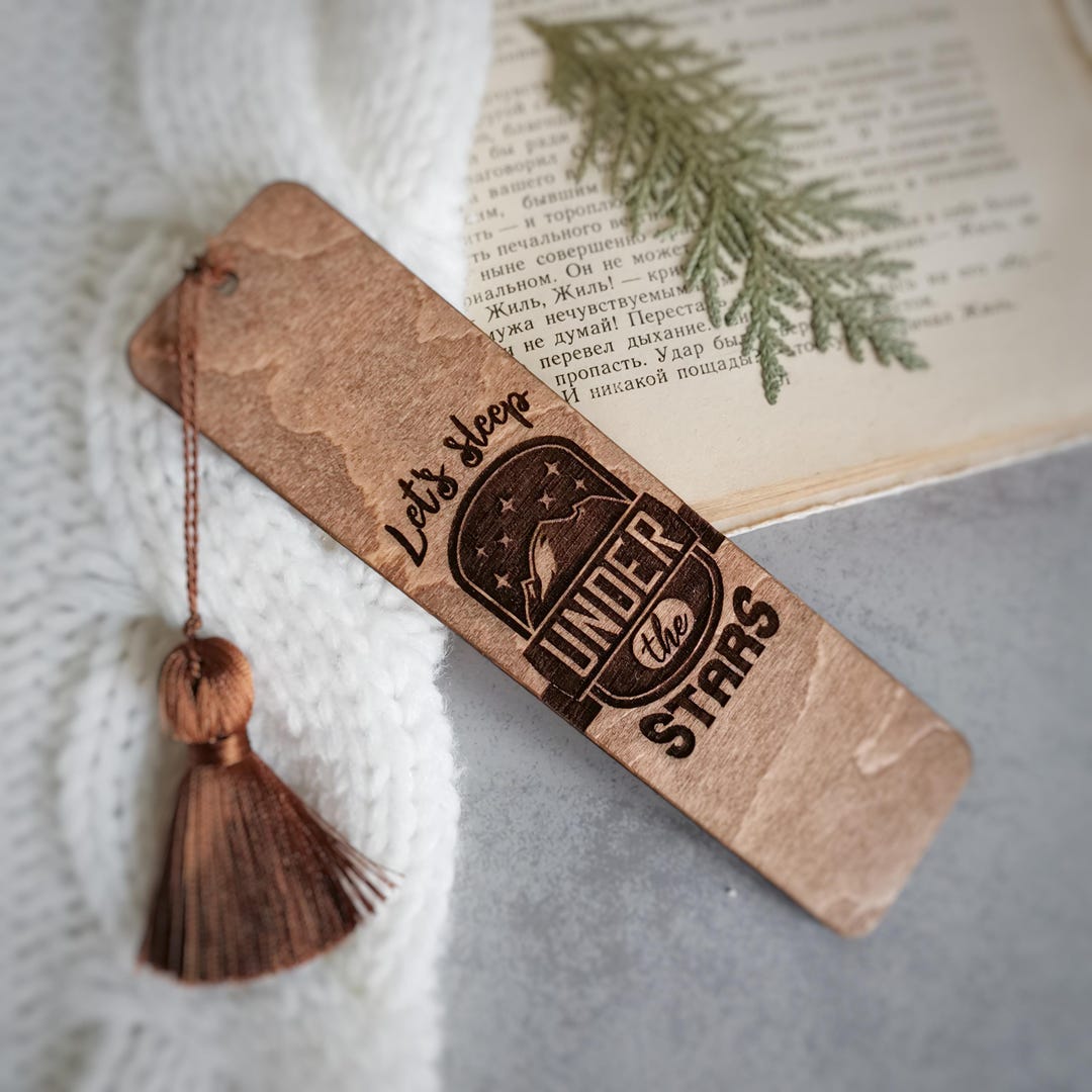 Engraved Wooden Bookmark With Tassel | Adventure & Nature Gift - Etsy