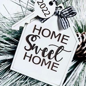 Personalized Home Sweet Home Ornament Christmas New Home Housing Boom House 2022 2023 Tree Decor Key Address image 6