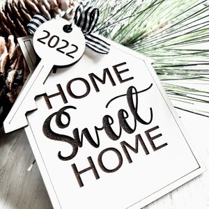 Personalized Home Sweet Home Ornament Christmas New Home Housing Boom House 2022 2023 Tree Decor Key Address image 7