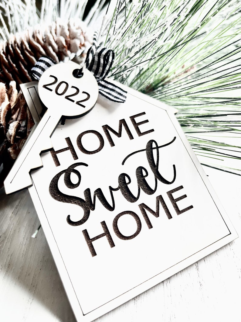 Personalized Home Sweet Home Ornament Christmas New Home Housing Boom House 2022 2023 Tree Decor Key Address image 7