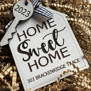 Personalized Home Sweet Home Ornament Christmas New Home Housing Boom House 2022 2023 Tree Decor Key Address image 2