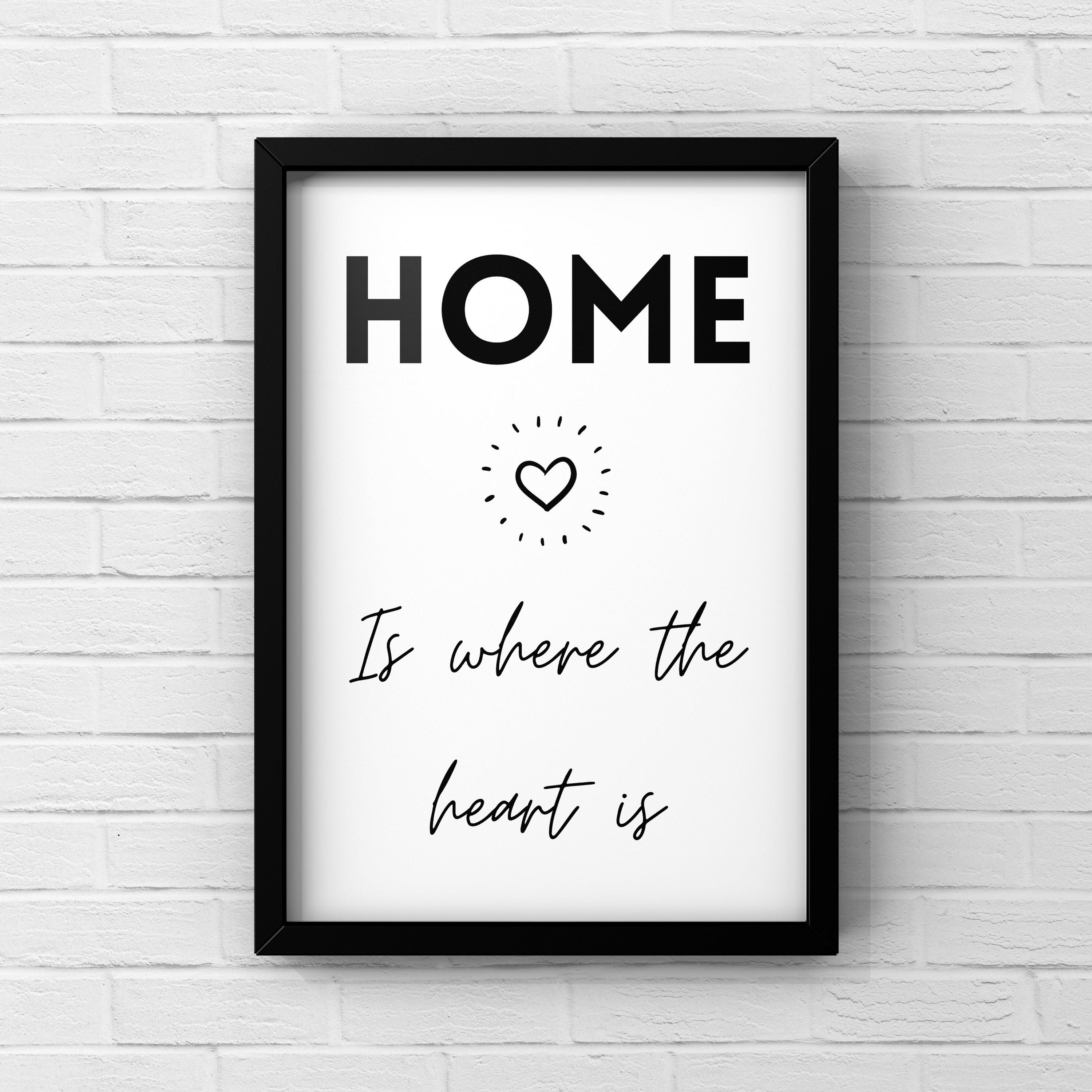 Home is where the heart is Poster Etsy