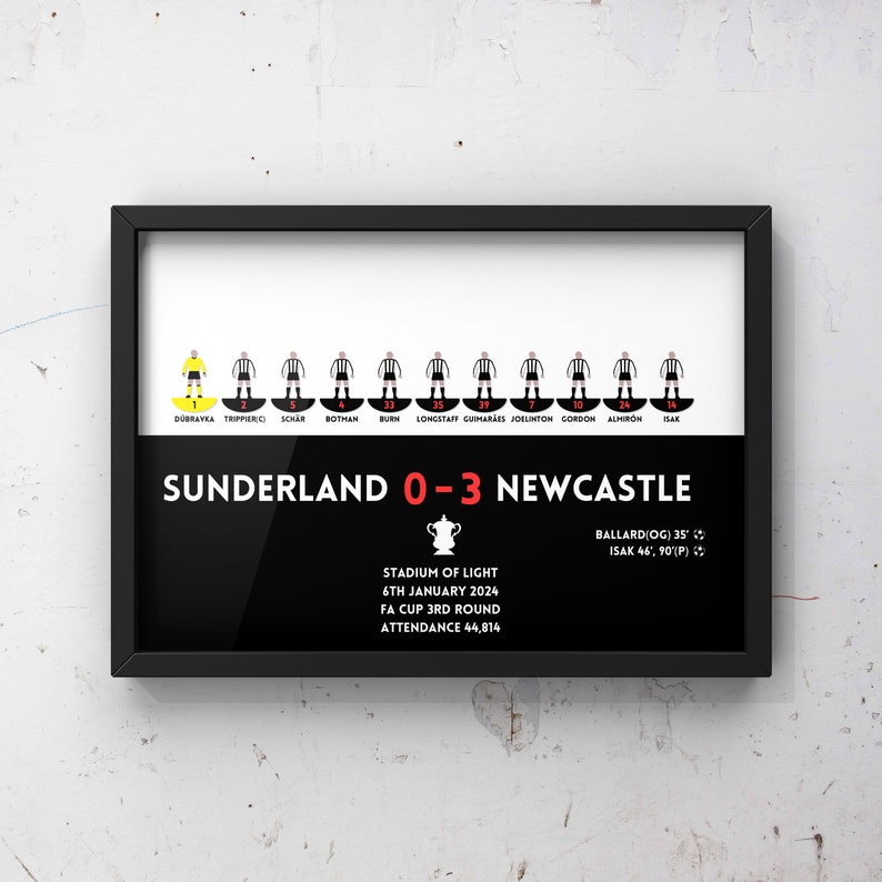 Sunderland 0 NUFC 3 FA Cup 2024 Poster image 4