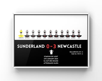 Sunderland 0 NUFC 3 FA Cup 2024 Poster